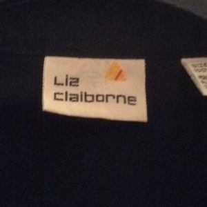 Long Sleeve Black Button Down Liz Claiborne Shirt